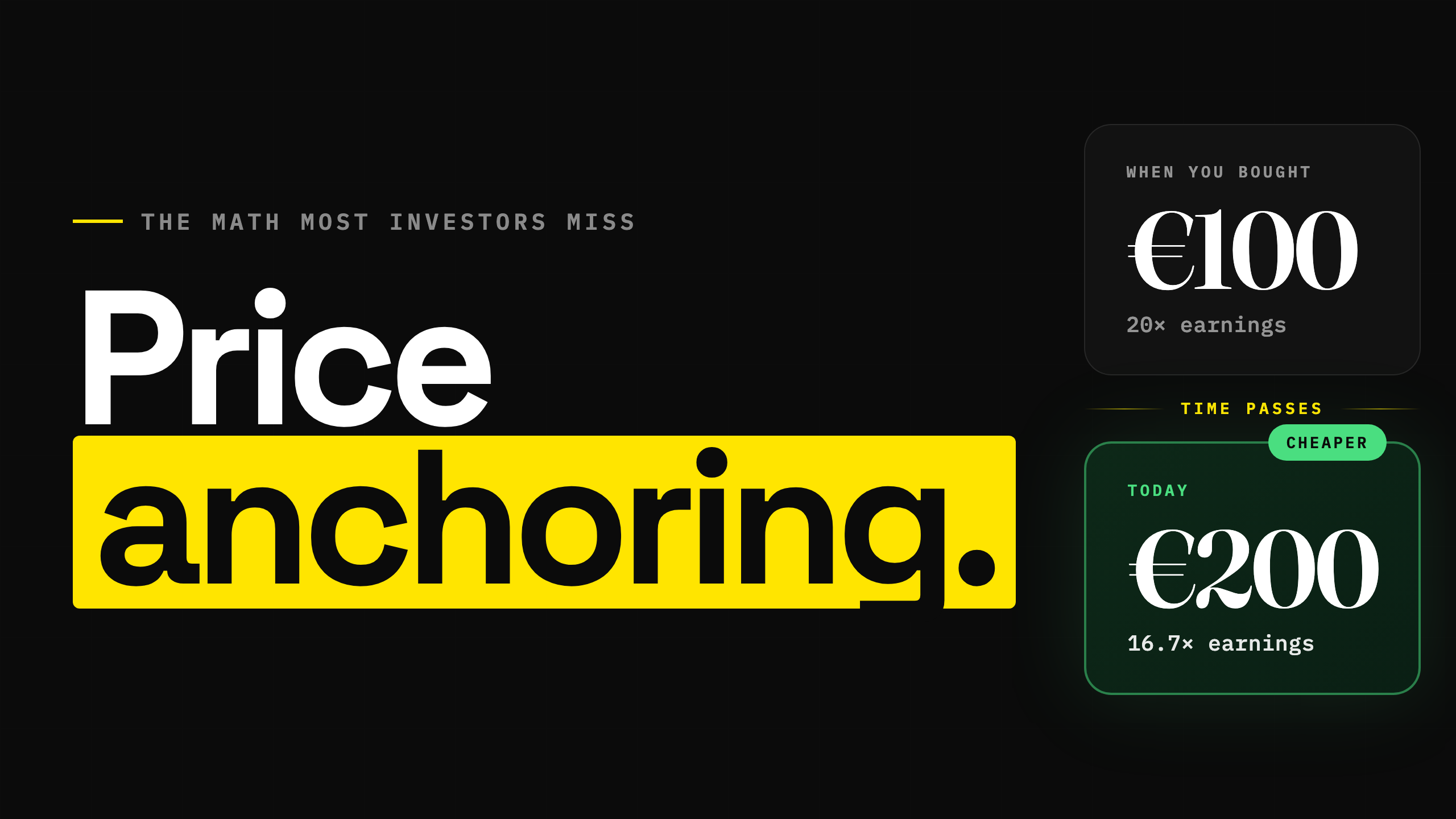 Price anchoring: why good stocks always feel too expensive