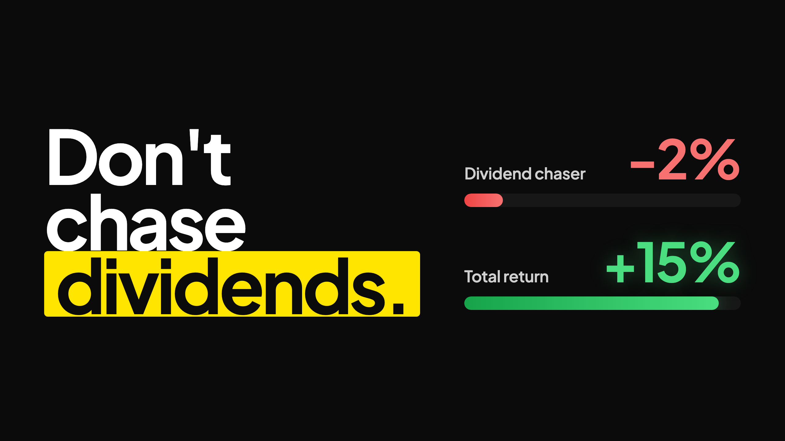 Why I don't chase dividend yield